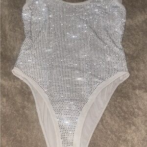 Sparkling Silver Kids One Piece